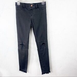 [Abercrombie Kids] Black Distressed Skinny Jeans